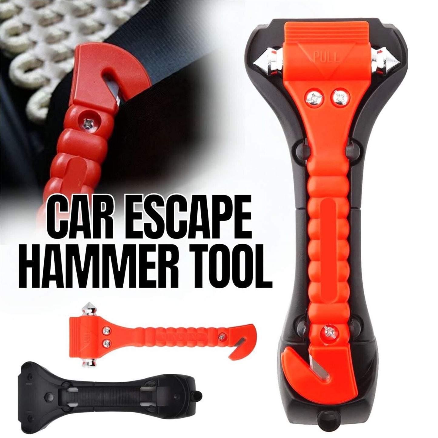 AUTO Car Safety Emergency Escape Hammer Tool Seatbelt Cutter Window Breaker